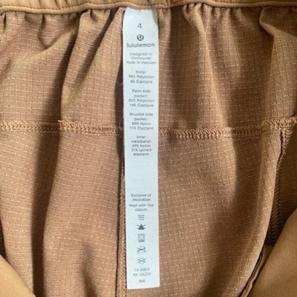 Lululemon Your True Trouser High Rise Pant Beech Wood/Camel Sz 4 - Picture 10 of 12